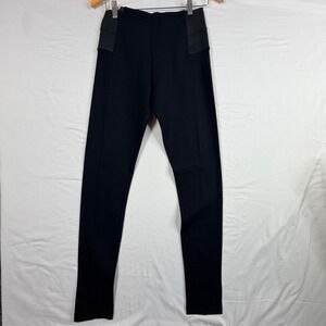 Karamel Collection Leggings Size S Black High Waist Elastic Side Panel Pants